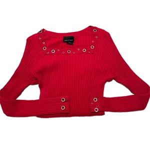 Red Lane Bryant Ribbed Sweater